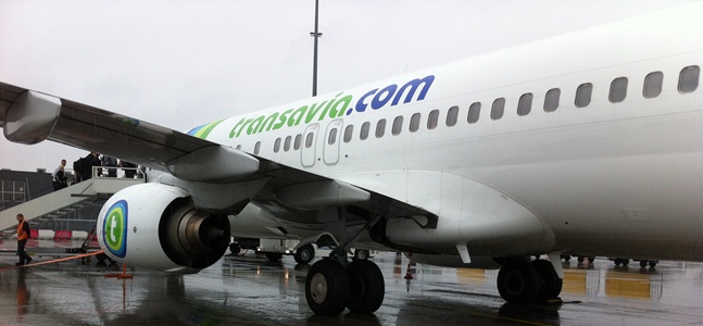 Vliegen Transavia in Eindhoven